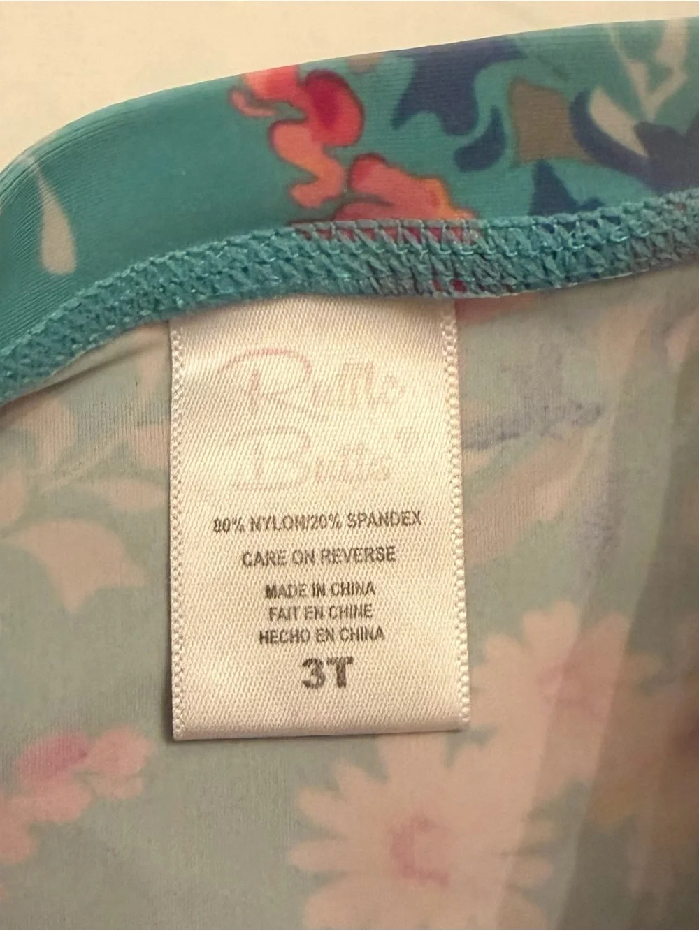 RuffleButts Girls Floral Rash Guard 2-Piece Bikini Set Size 3 T